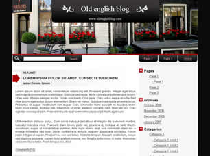 Preview old english blog - FREE HTML CSS JavaScript Template