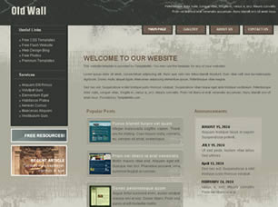 Preview old wall - FREE HTML CSS JavaScript Template