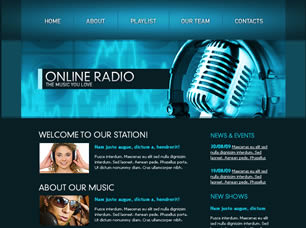 Preview online radio - FREE HTML CSS JavaScript Template