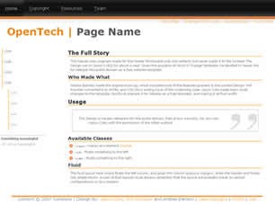 Preview opentech - FREE HTML CSS JavaScript Template