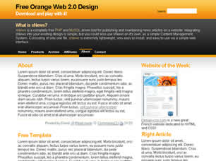 Preview orange web 2 0 - FREE HTML CSS JavaScript Template