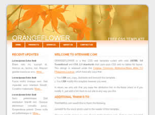 Preview orangeflower - FREE HTML CSS JavaScript Template