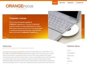 Preview orangefocus - FREE HTML CSS JavaScript Template