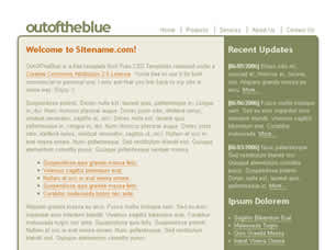 Preview outoftheblue - FREE HTML CSS JavaScript Template