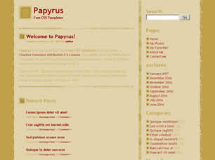 Preview papyrus - FREE HTML CSS JavaScript Template