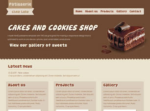 Preview patisserie - FREE HTML CSS JavaScript Template