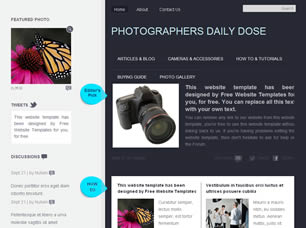 Preview photographers daily dose - FREE HTML CSS JavaScript Template