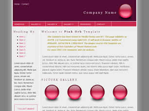 Preview pink orb - FREE HTML CSS JavaScript Template