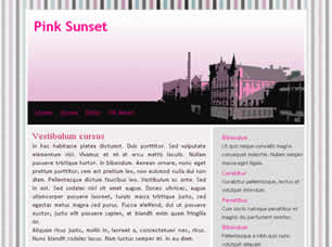 Preview pink sunset - FREE HTML CSS JavaScript Template