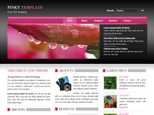 Preview pinky - FREE HTML CSS JavaScript Template