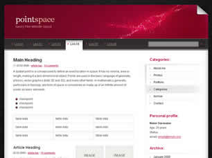 Preview pointspace - FREE HTML CSS JavaScript Template