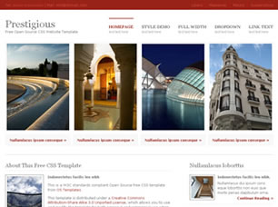 Preview prestigious - FREE HTML CSS JavaScript Template