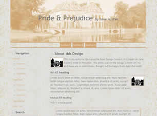 Preview pride and prejudice - FREE HTML CSS JavaScript Template