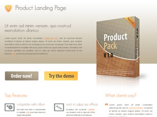 Preview product landing page - FREE HTML CSS JavaScript Template