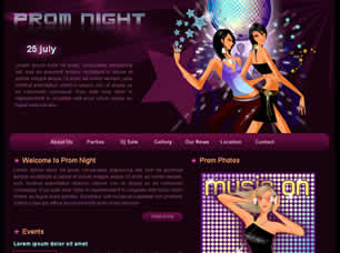 Preview prom night - FREE HTML CSS JavaScript Template