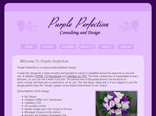 Preview purple perfection - FREE HTML CSS JavaScript Template