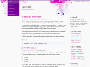 Preview quietude - FREE HTML CSS JavaScript Template