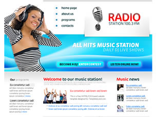 Preview radio station - FREE HTML CSS JavaScript Template