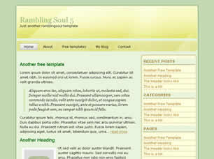 Preview rambling soul 5 - FREE HTML CSS JavaScript Template