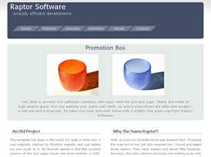 Preview raptor software - FREE HTML CSS JavaScript Template