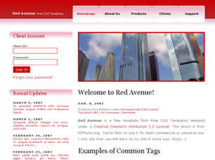 Preview red avenue - FREE HTML CSS JavaScript Template