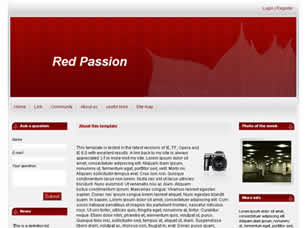 Preview red passion - FREE HTML CSS JavaScript Template