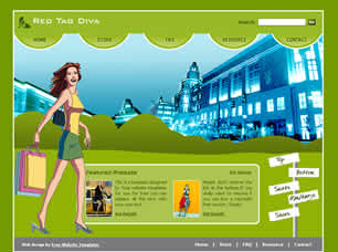 Preview red tag diva - FREE HTML CSS JavaScript Template