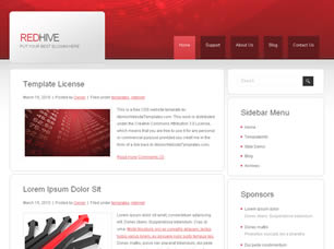 Preview redhive - FREE HTML CSS JavaScript Template