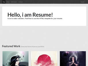 Preview resume - FREE HTML CSS JavaScript Template