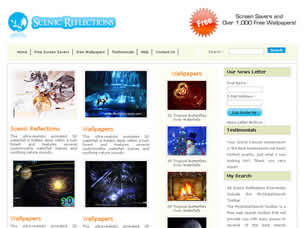 Preview scenic reflections - FREE HTML CSS JavaScript Template