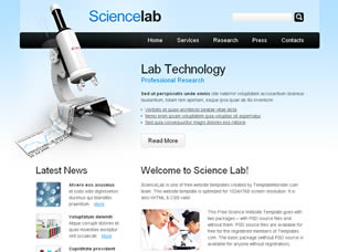 Preview sciencelab - FREE HTML CSS JavaScript Template