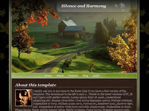 Preview silence and harmony - FREE HTML CSS JavaScript Template