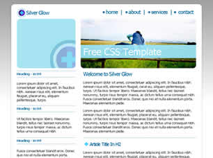 Preview silver glow - FREE HTML CSS JavaScript Template