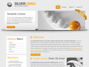 Preview silverlining - FREE HTML CSS JavaScript Template