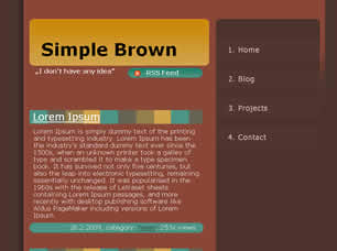 Preview simple brown - FREE HTML CSS JavaScript Template