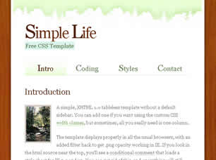 Preview simple life - FREE HTML CSS JavaScript Template