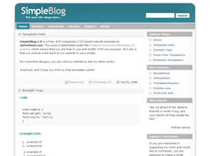 Preview simpleblog 1 0 - FREE HTML CSS JavaScript Template