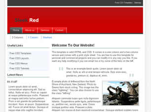 Preview sleek red - FREE HTML CSS JavaScript Template