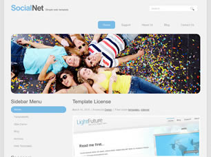 Preview socialnet - FREE HTML CSS JavaScript Template