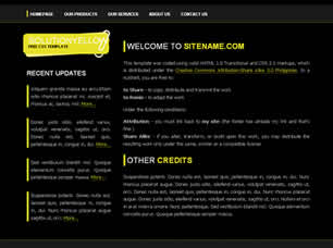 Preview solutionyellow - FREE HTML CSS JavaScript Template