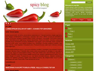 Preview spicy blog - FREE HTML CSS JavaScript Template