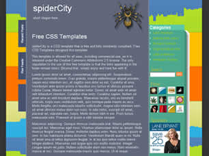 Preview spidercity - FREE HTML CSS JavaScript Template