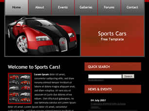 Preview sports cars - FREE HTML CSS JavaScript Template