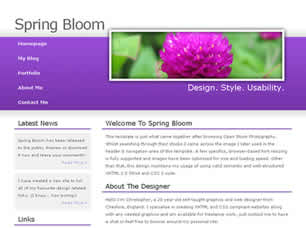 Preview spring bloom - FREE HTML CSS JavaScript Template