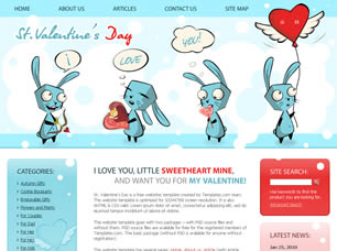 Preview st valentines day - FREE HTML CSS JavaScript Template