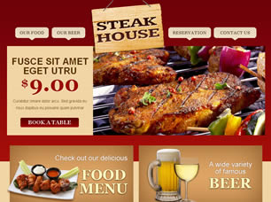 Preview steak house - FREE HTML CSS JavaScript Template