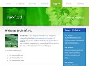 Preview subdued - FREE HTML CSS JavaScript Template