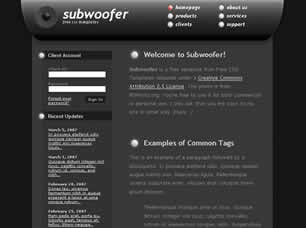 Preview subwoofer - FREE HTML CSS JavaScript Template