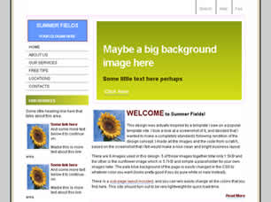 Preview summer fields - FREE HTML CSS JavaScript Template