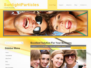 Preview sunlightparticles - FREE HTML CSS JavaScript Template